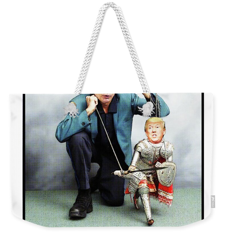 Donald Weekender Tote Bag featuring the digital art The Puppet Master by Joe Palermo
