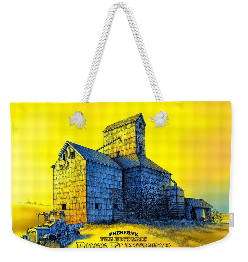 History Weekender Tote Bag featuring the digital art The Ross Elevator Version 4 by Scott Ross