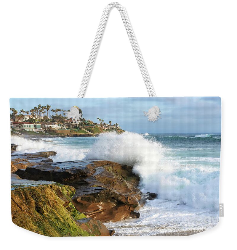 Sea Weekender Tote Bag featuring the photograph The Sea Was Angry That Day My Friends by Eddie Yerkish