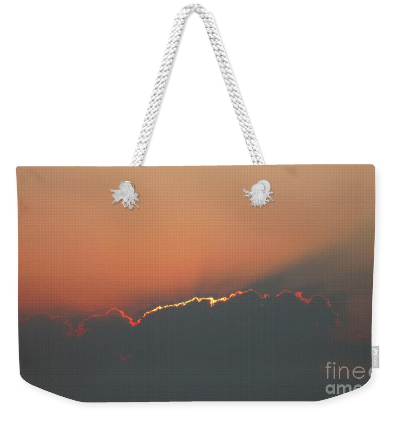 Landscape Weekender Tote Bag featuring the photograph The Silver Lining by Sharon Williams Eng