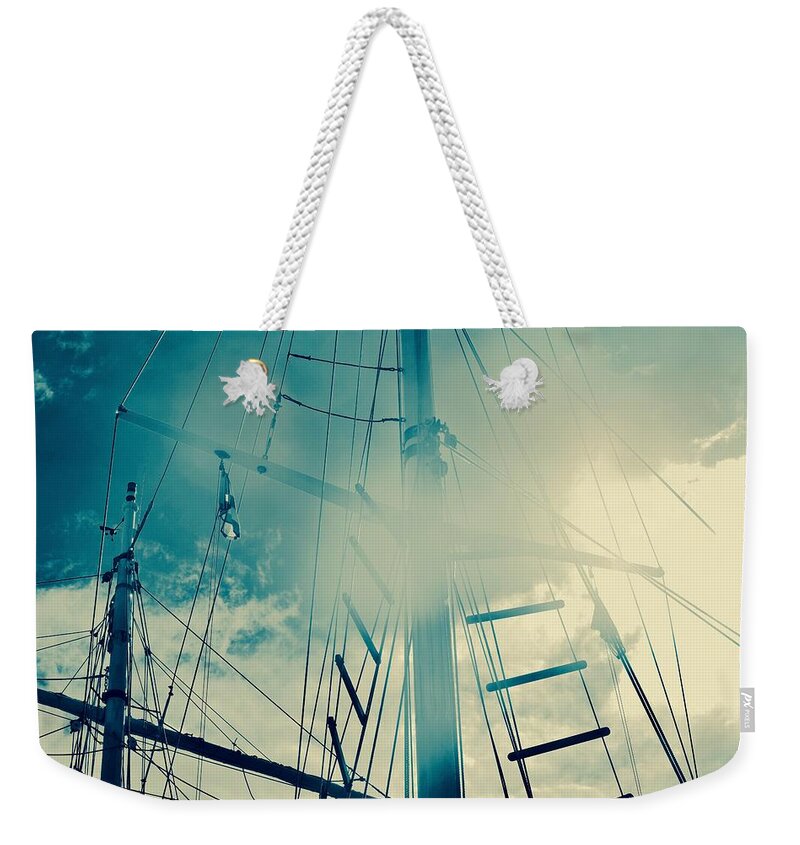 The Sky Weekender Tote Bag featuring the photograph The Sky is the Limit by Debra Grace Addison