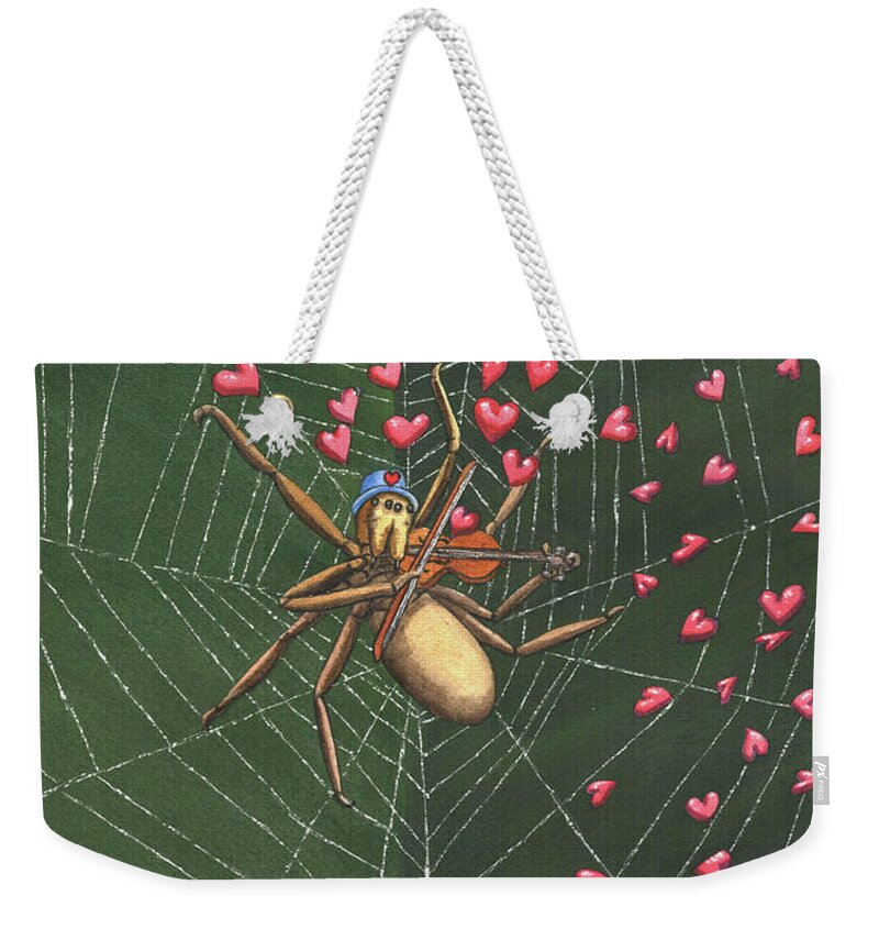Spider Weekender Tote Bag featuring the painting The Soloist by Catherine G McElroy