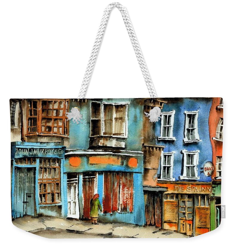 Pubs Weekender Tote Bag featuring the jewelry The Spa Inn, Cork City by Val Byrne