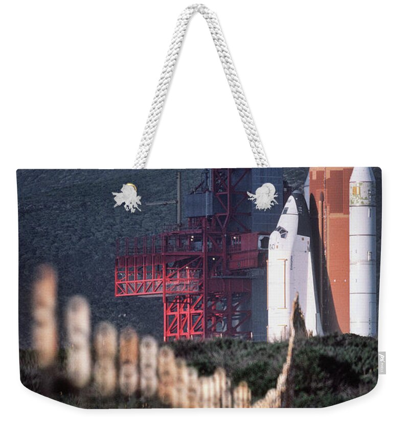 Space Shuttle Weekender Tote Bag featuring the photograph The Space Shuttle Enterprise by Jim Pearson