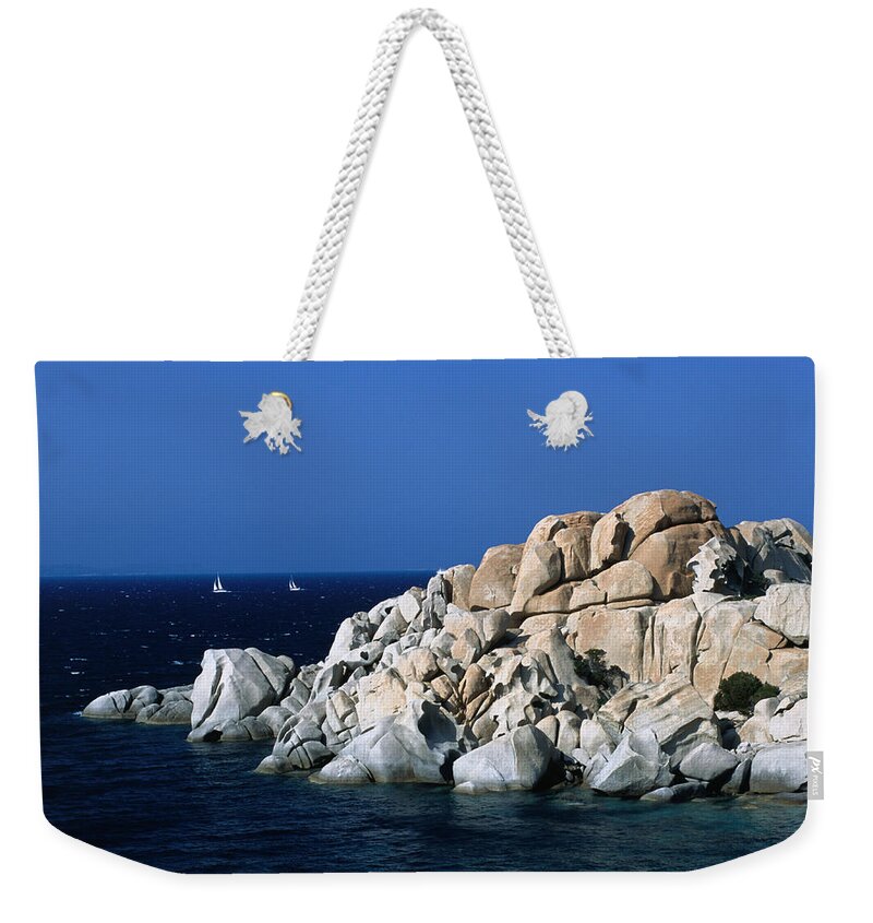 Seascape Weekender Tote Bag featuring the photograph The Spectacular Rocky Coast Of Capo by Dallas Stribley