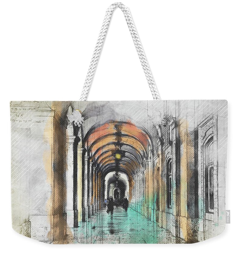 Square Weekender Tote Bag featuring the digital art The Square by Rob Smith's