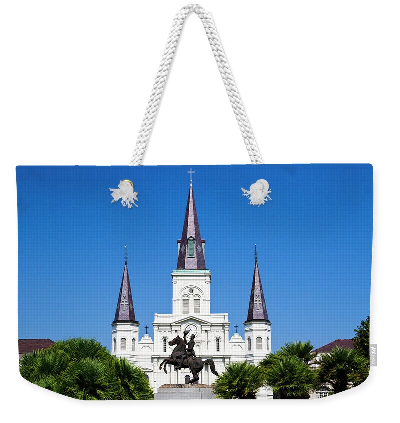 Treetop Weekender Tote Bag featuring the photograph The St. Louis Cathedral by Photostock-israel