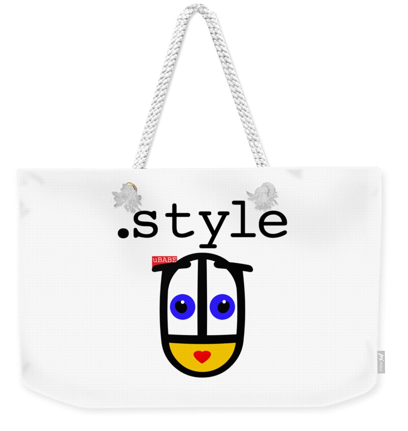 Ubabe Face.style Weekender Tote Bag featuring the digital art The Style by Ubabe Style