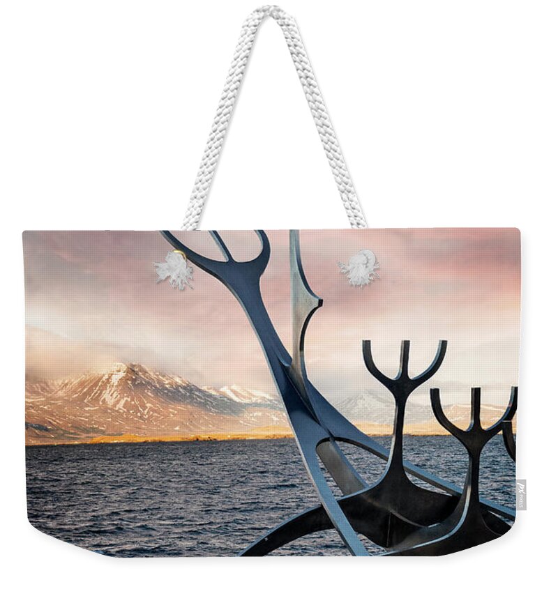 The Sun Voyager Weekender Tote Bag featuring the photograph The Sun Voyager #1 by Kathryn McBride