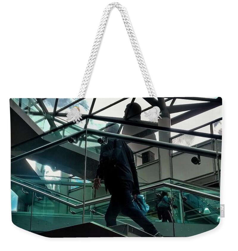 Urban Landscapes Weekender Tote Bag featuring the photograph The Upper Level by Joan-Violet Stretch