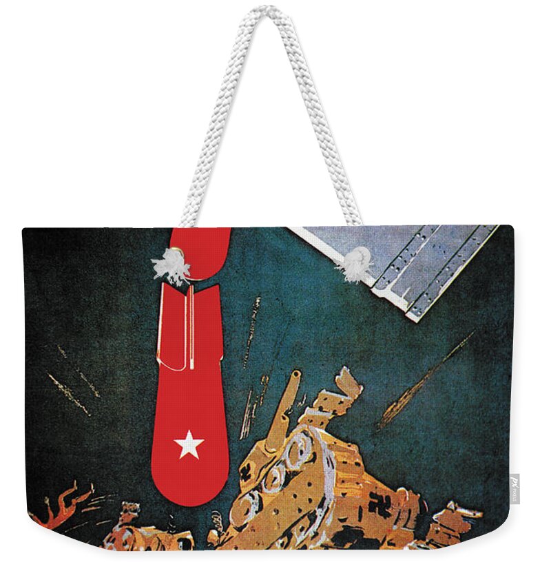 Wwii Weekender Tote Bag featuring the painting The Urals to the Front by Pyotr Karachentsov