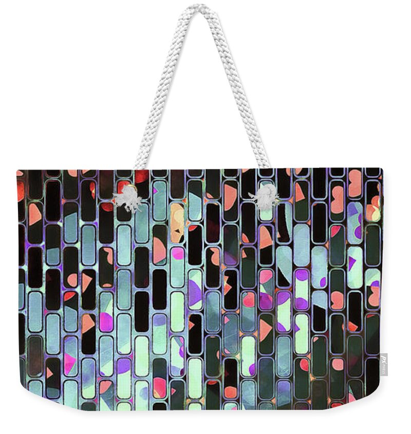 Psychedelic Weekender Tote Bag featuring the painting The Wall - 02 by AM FineArtPrints