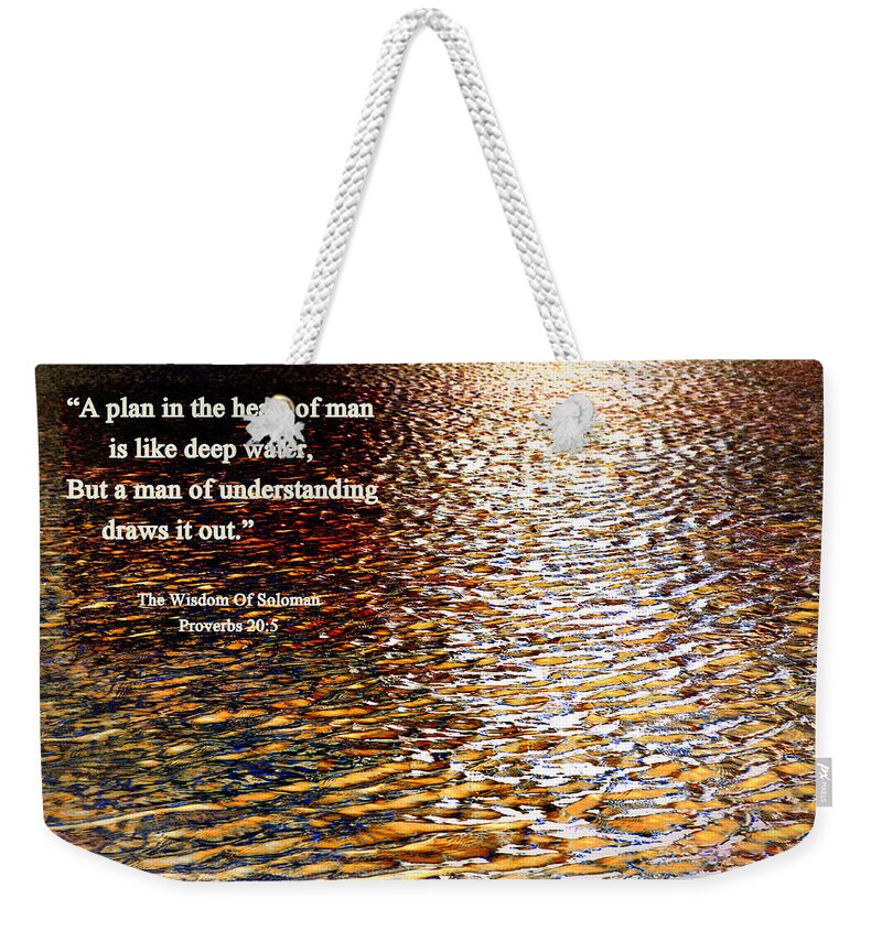 Soloman Weekender Tote Bag featuring the photograph The Wisdom Of Soloman - Two by Glenn McCarthy Art and Photography