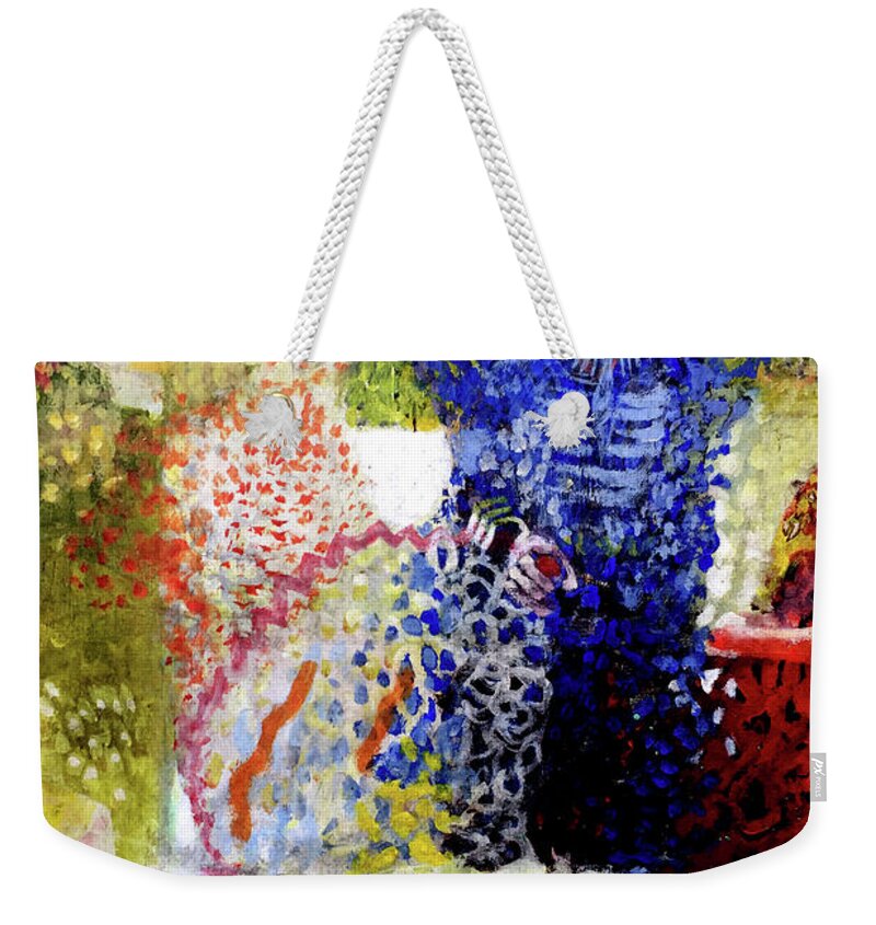 New Orleans . Weekender Tote Bag featuring the painting The Word Was Made Flesh The Egg And I by Amzie Adams