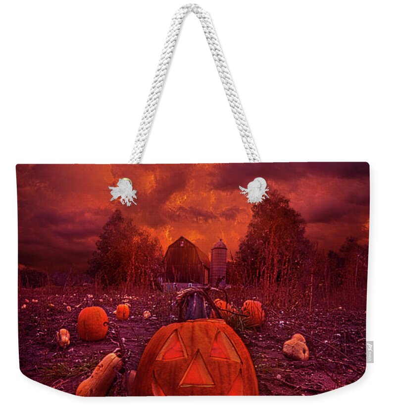 Country Weekender Tote Bag featuring the photograph This Is Halloween by Phil Koch