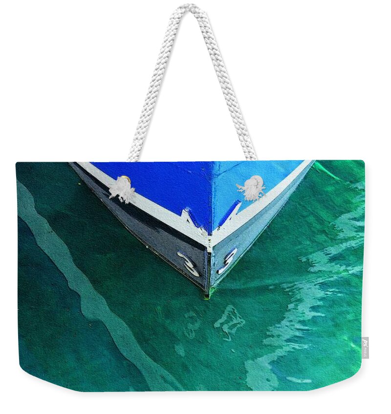 Blue Weekender Tote Bag featuring the photograph Three at the Vee by Diana Rajala