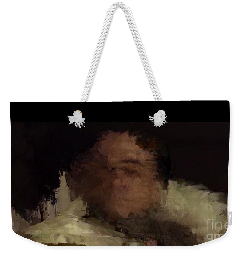 Surrealism Weekender Tote Bag featuring the painting To Bed by Matteo TOTARO
