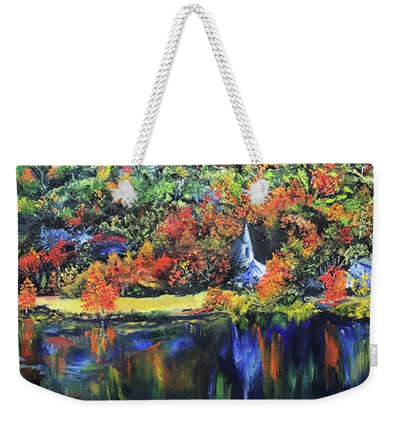 Landscape Weekender Tote Bag featuring the painting To Everything There Is A Season by Terry R MacDonald