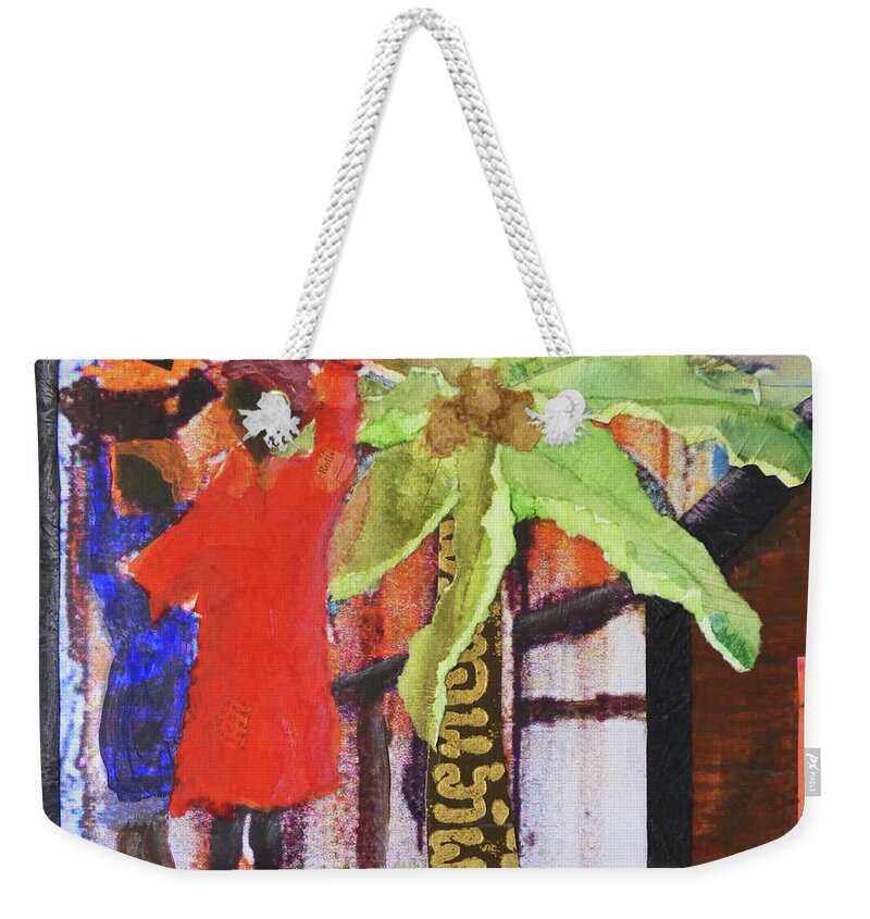 Mixed Media Weekender Tote Bag featuring the mixed media To Market II by Sharon Williams Eng