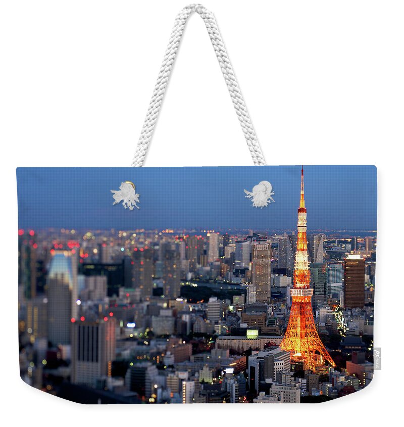 Tokyo Tower Weekender Tote Bag featuring the photograph Tokyo Tower by Vladimir Zakharov