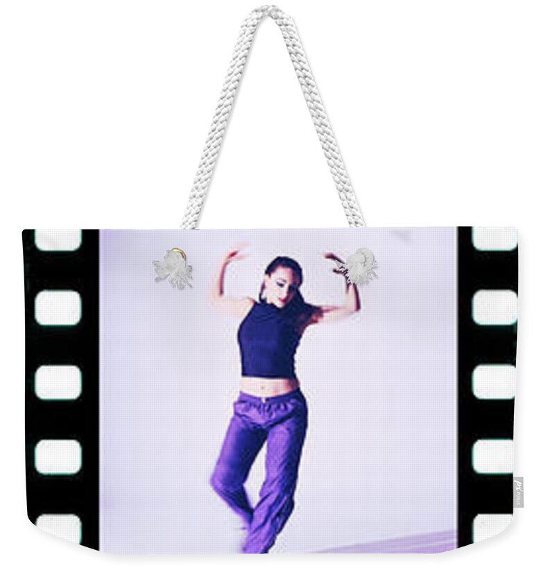 Ballet Dancer Weekender Tote Bag featuring the photograph Toned Film Strip Of A Young Woman by George Doyle