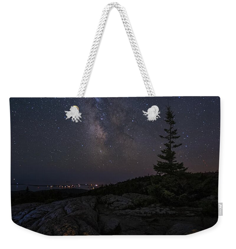 Maine Weekender Tote Bag featuring the photograph Top Of The Rock by Robert Fawcett