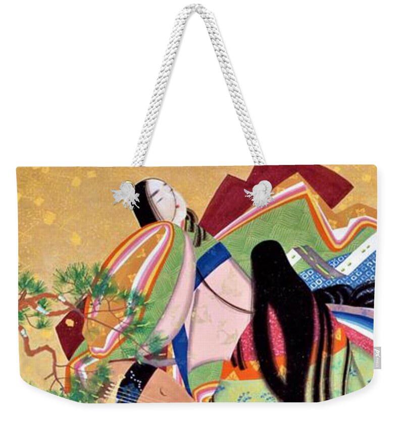 Matsuoka Weekender Tote Bag featuring the painting Top Quality Art - Shunkoshuni by Matsuoka Eikyu