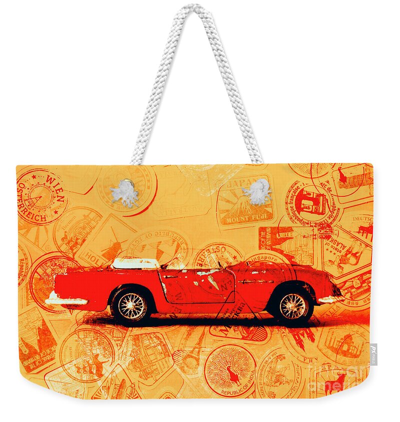 Travel Weekender Tote Bag featuring the photograph Touring car by Jorgo Photography