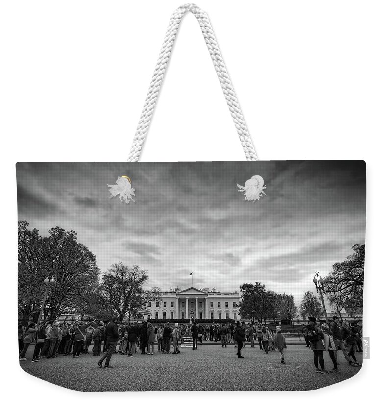 Armed Forces Weekender Tote Bag featuring the photograph Tourists on PA Ave 2 by Bill Chizek