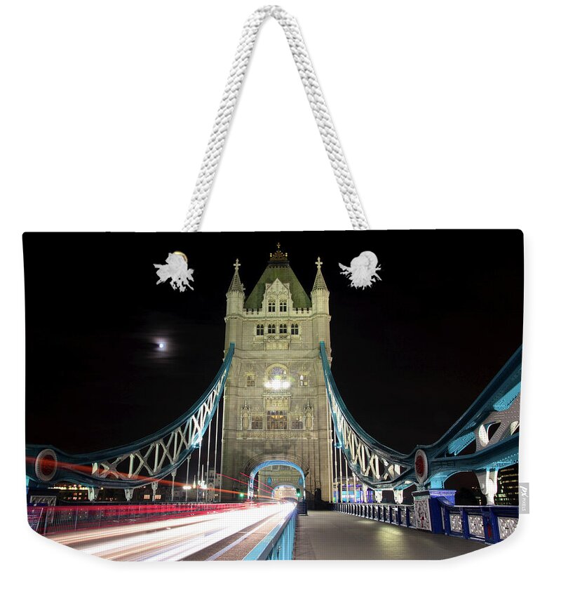 Built Structure Weekender Tote Bag featuring the photograph Tower Bridge by Www.bridgetdavey.com
