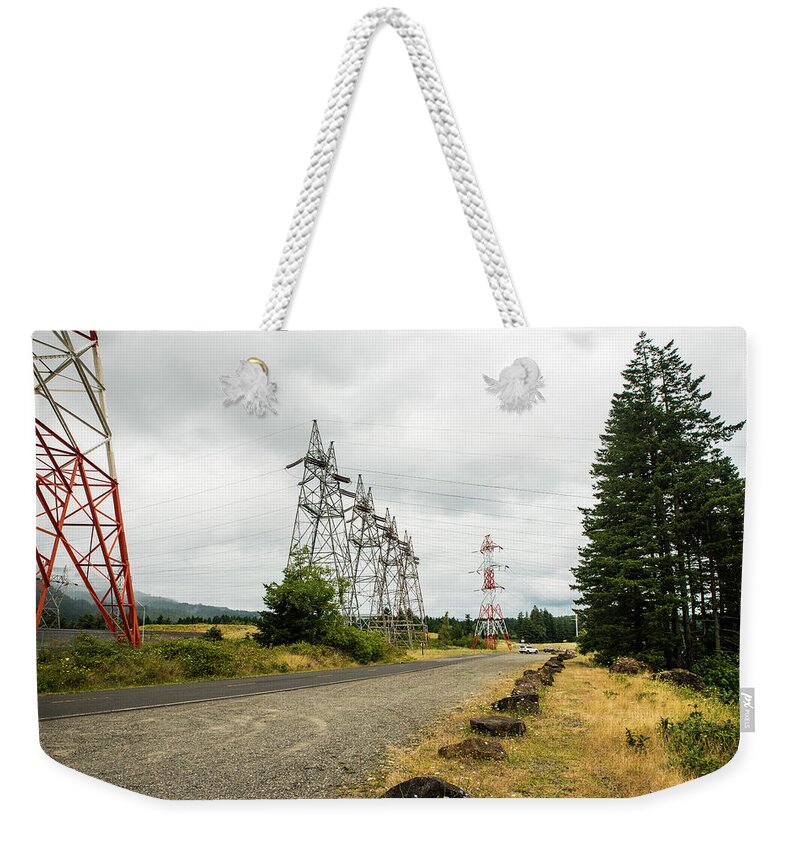 Towers And Trees Weekender Tote Bag featuring the photograph Towers and Trees by Tom Cochran