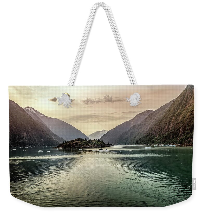 Alaska Weekender Tote Bag featuring the photograph Tracy Arm by Maria Coulson