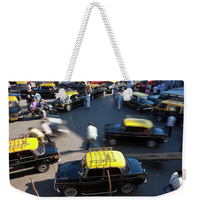 Population Explosion Weekender Tote Bag featuring the photograph Traffic Congestion In Mumbai, Bombay by Peter Adams