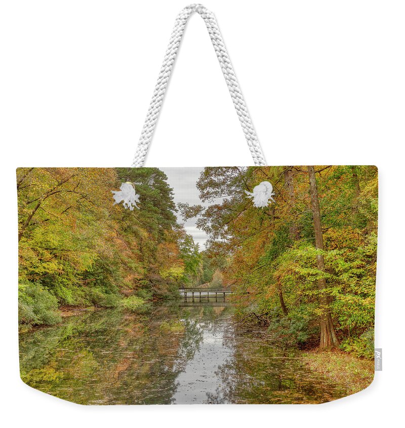 Reflection Weekender Tote Bag featuring the photograph Trails End by Donna Twiford