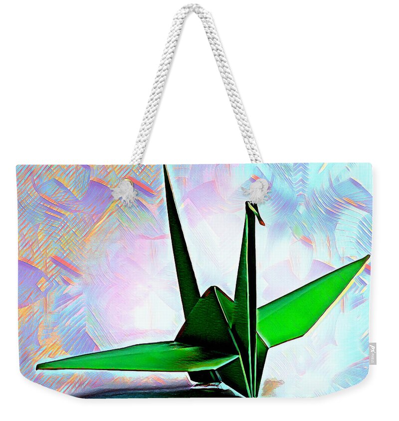 Swan Weekender Tote Bag featuring the digital art Transformation by Pennie McCracken