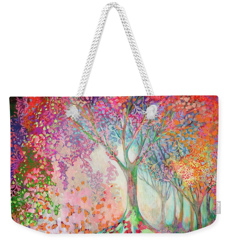 Tree Weekender Tote Bag featuring the painting Tree of Celebration by Jennifer Lommers