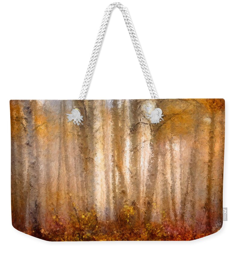 Trees Weekender Tote Bag featuring the painting Trees by Vart Studio