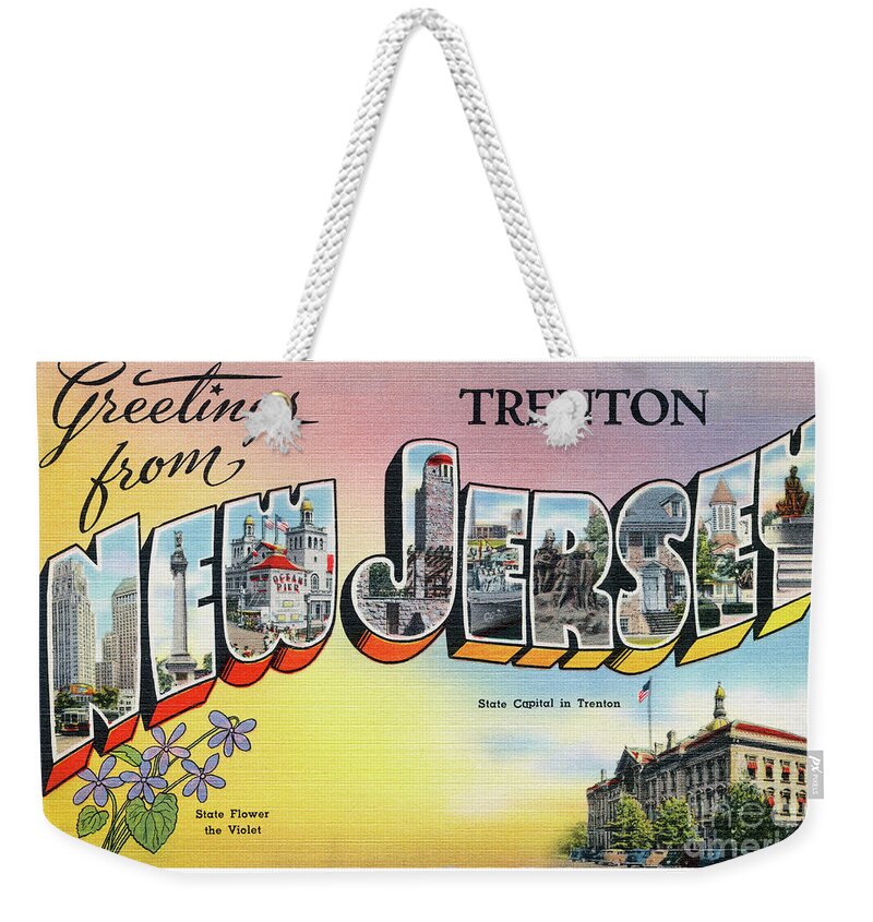 Trenton Weekender Tote Bag featuring the photograph Trenton Greetings by Mark Miller