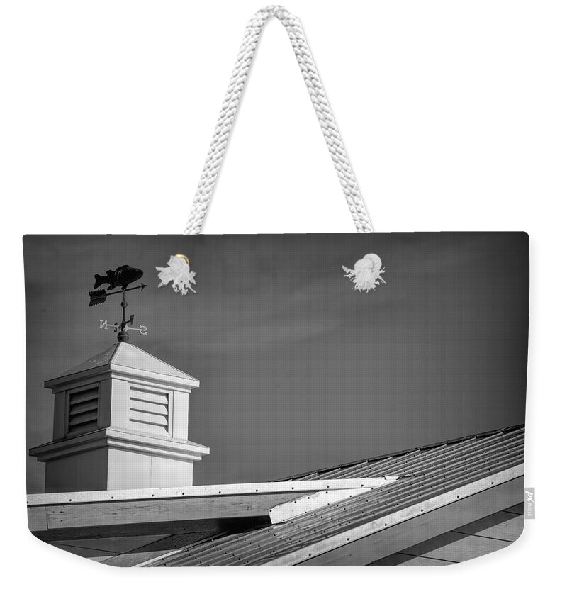 Black And White Weekender Tote Bag featuring the photograph Tropical Direction by T Lynn Dodsworth