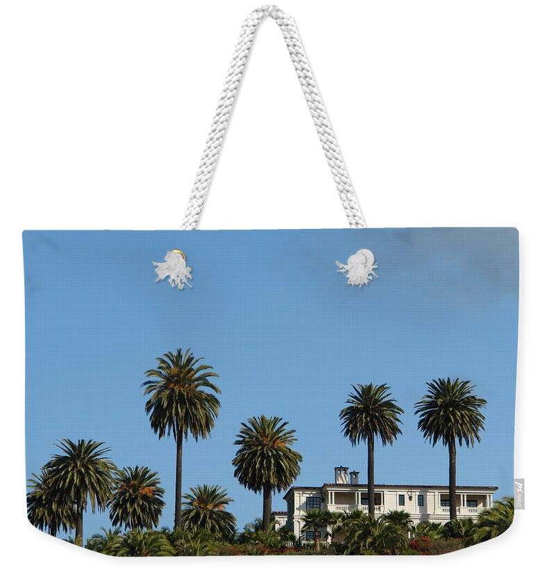 Tropical Tree Weekender Tote Bag featuring the photograph Tropical Estate With Palms by Greenpimp