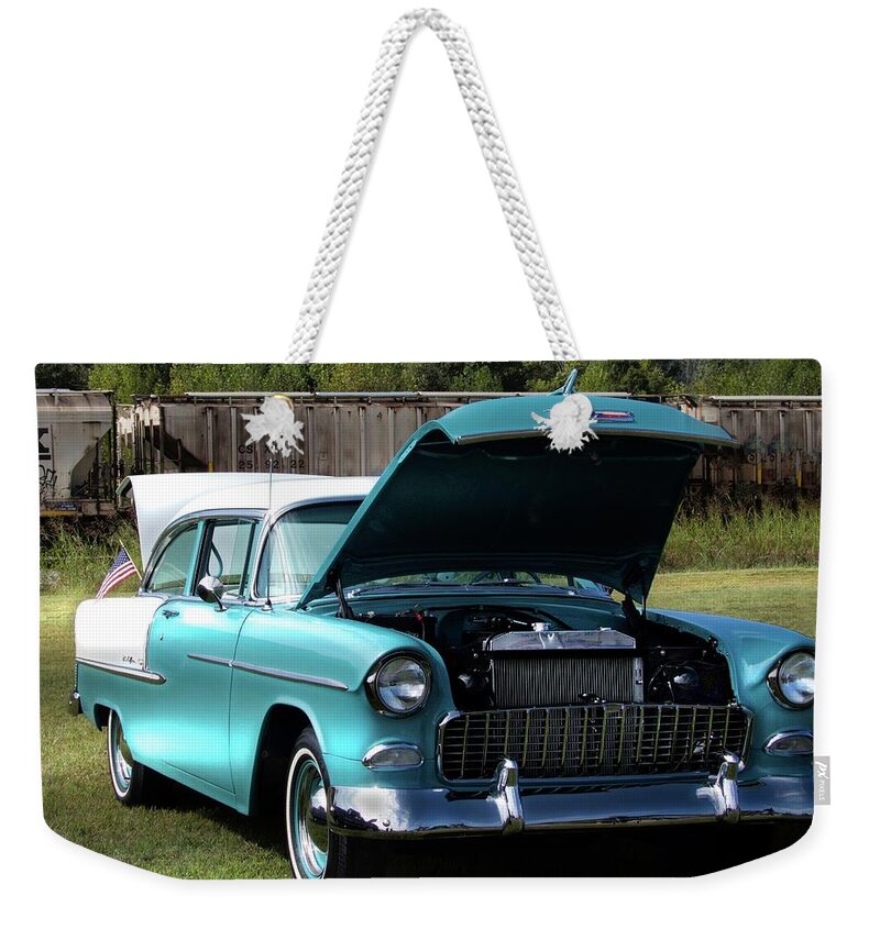  Weekender Tote Bag featuring the photograph Turqoise and White by Jack Wilson