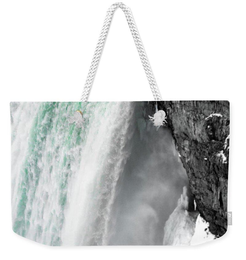 Niagara Falls Weekender Tote Bag featuring the photograph Turquoise Falls by Lora J Wilson