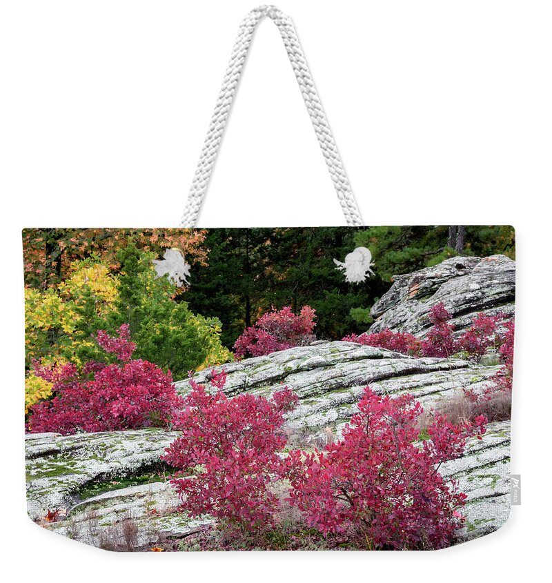 Petit Jean Weekender Tote Bag featuring the photograph Turtle Rocks by James Barber