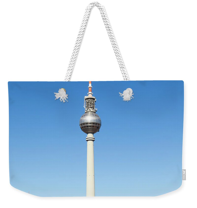 Alexanderplatz Weekender Tote Bag featuring the photograph Tv Tower In Berlin, Germany by Tomml
