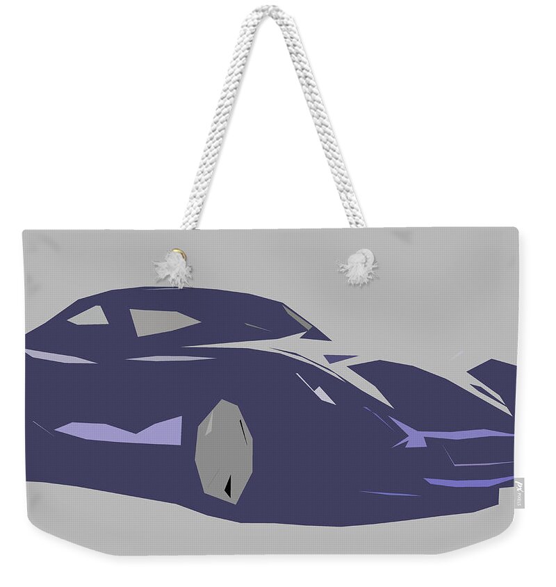 Car Weekender Tote Bag featuring the digital art TVR Tuscan S Abstract Design by CarsToon Concept