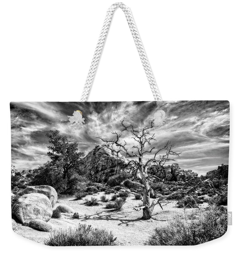 Dead Tree Weekender Tote Bag featuring the photograph Twisted Dead Tree by Sandra Selle Rodriguez