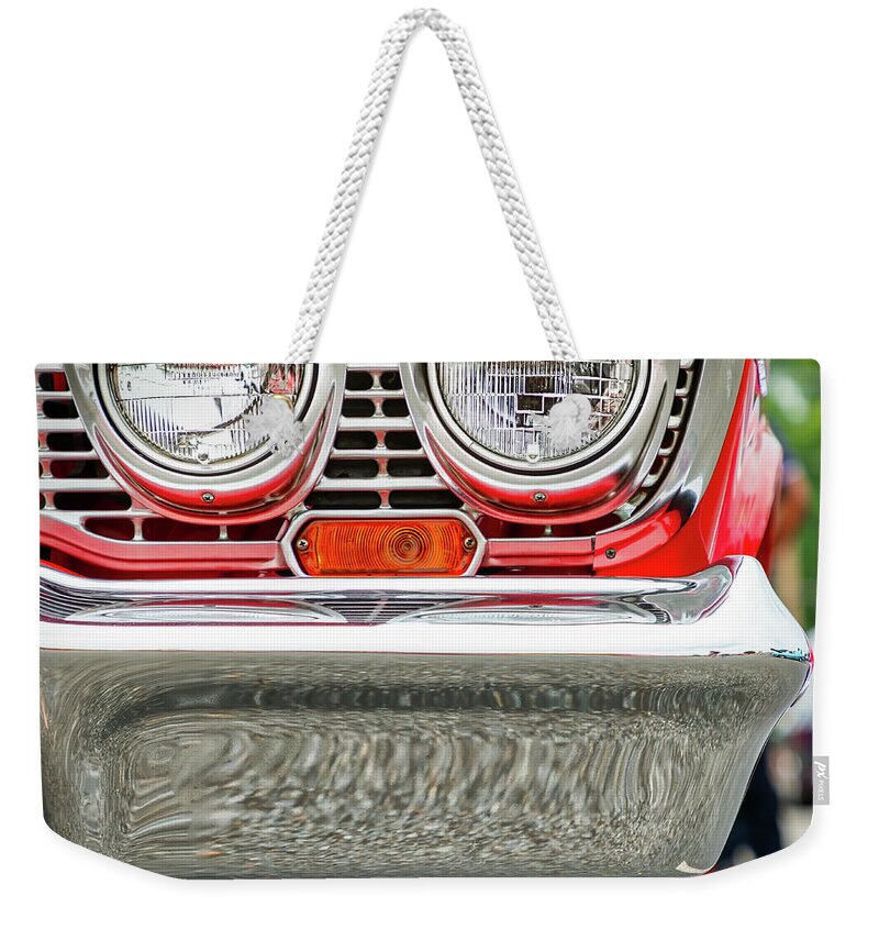 American Weekender Tote Bag featuring the photograph Two Lights by Bill Chizek