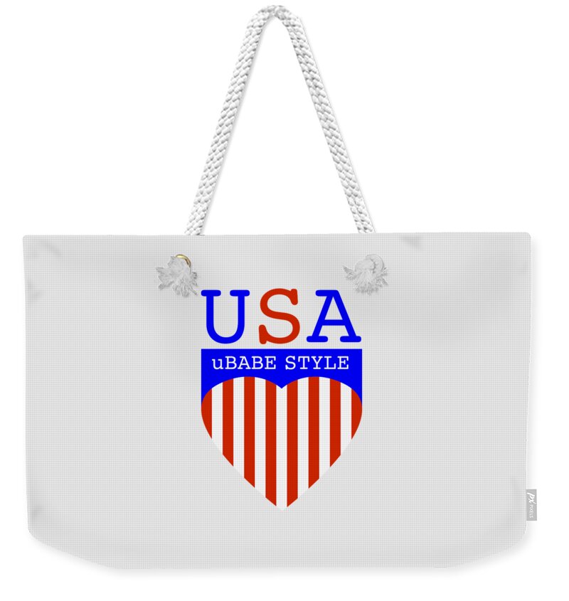 Ubabe Style America Weekender Tote Bag featuring the digital art Ubabe Style America by Ubabe Style
