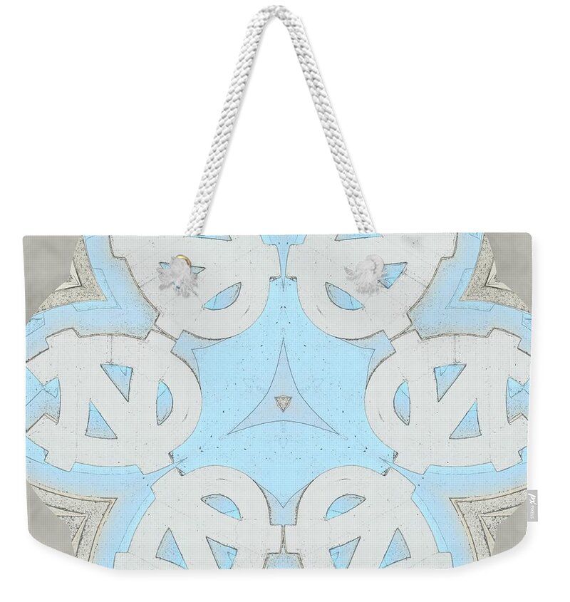Unc Weekender Tote Bag featuring the photograph UNC Kaleidoscope by Minnie Gallman