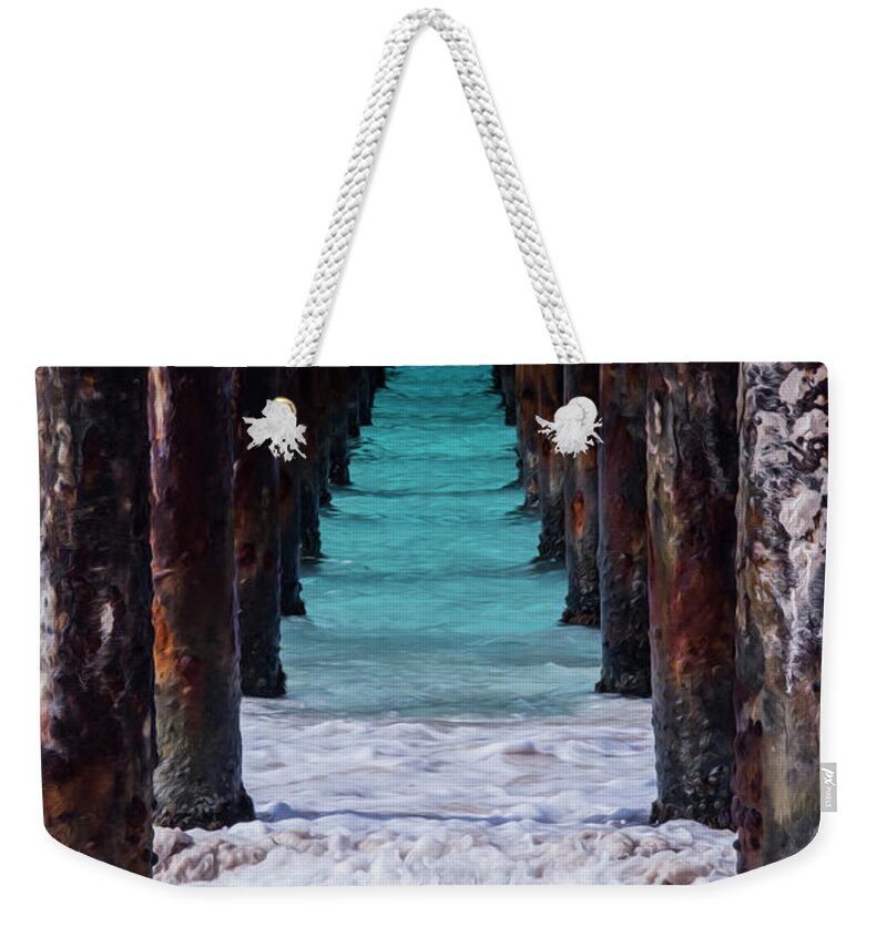 Pier Weekender Tote Bag featuring the photograph Under the pier #3 opf by Stuart Manning